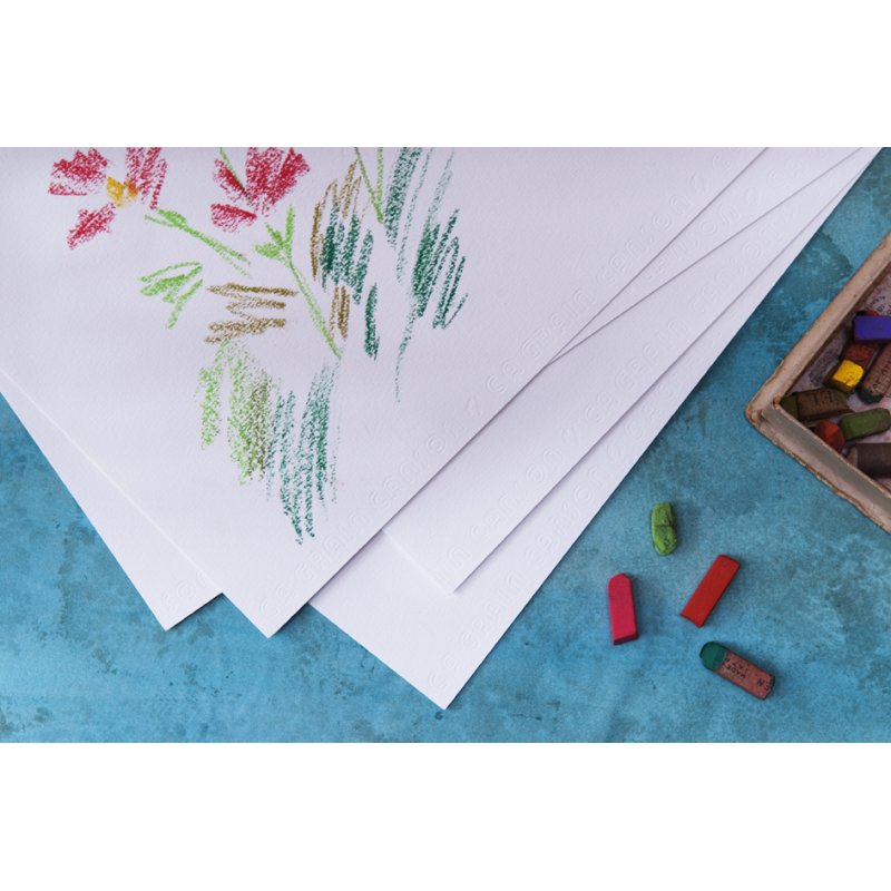CANSON papier à dessin grain structuré, 180 g/m², 50×65 cm, 25 feuilles